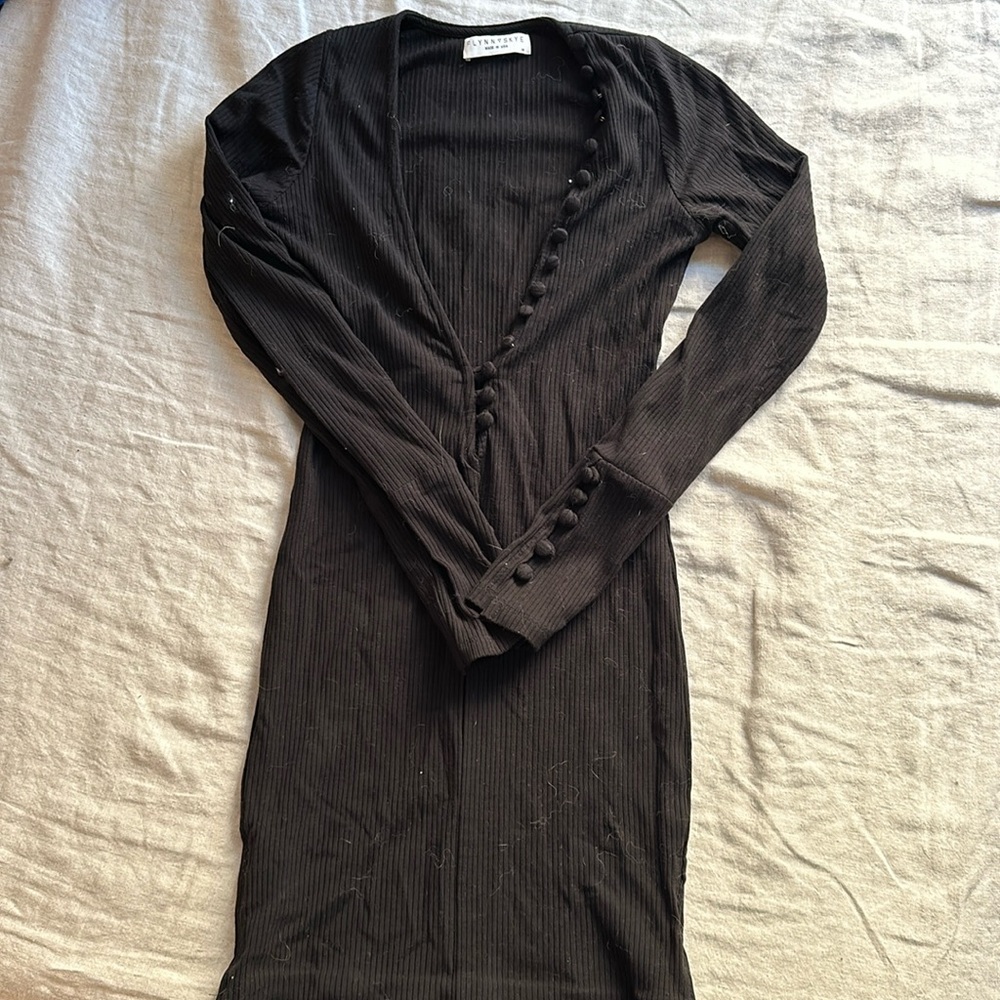 Flynn and Skye black knit dress